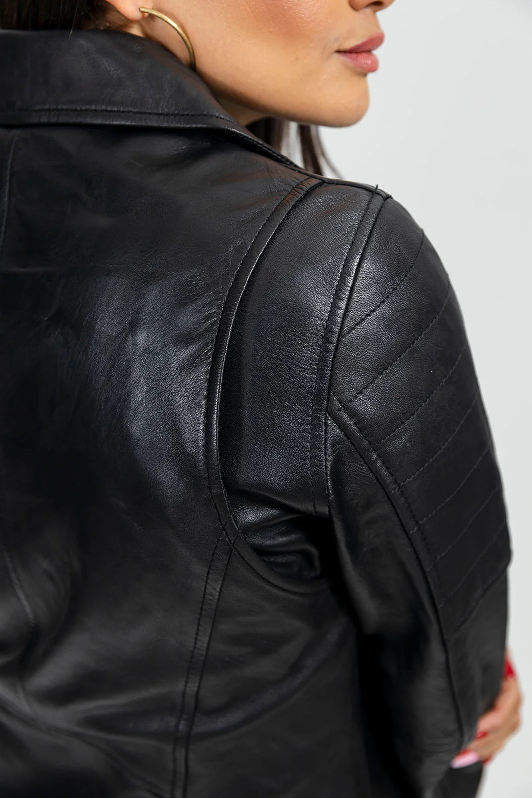 Princess Fashion Lambskin Leather Jacket Women's Fashion Moto Leather Jacket FMCo   