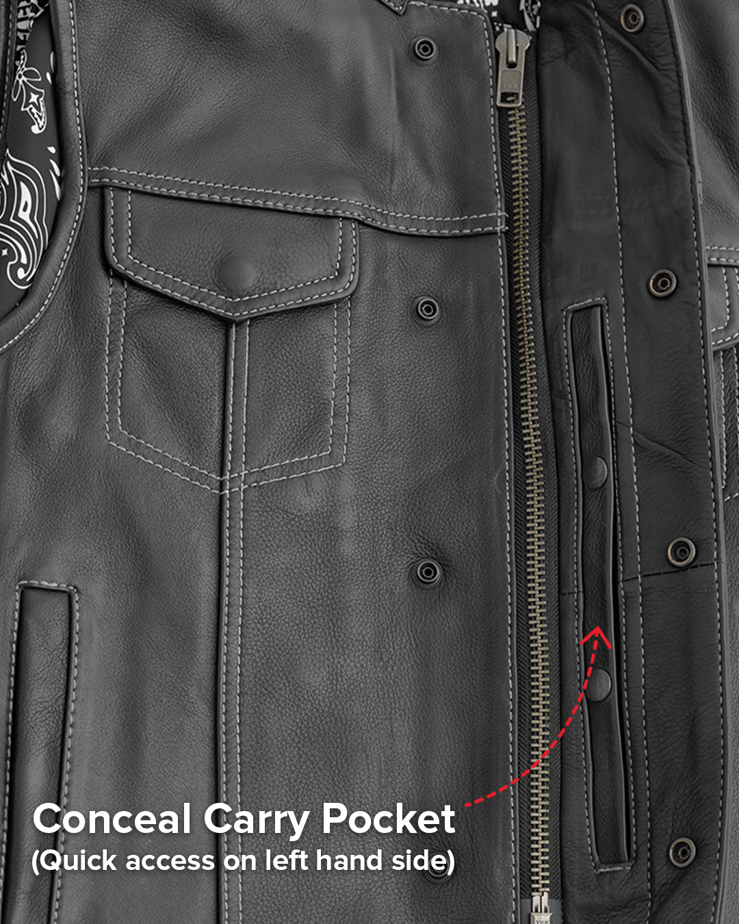 Bandit Men's Leather Motorcycle Vest Men's Leather Vest Vests