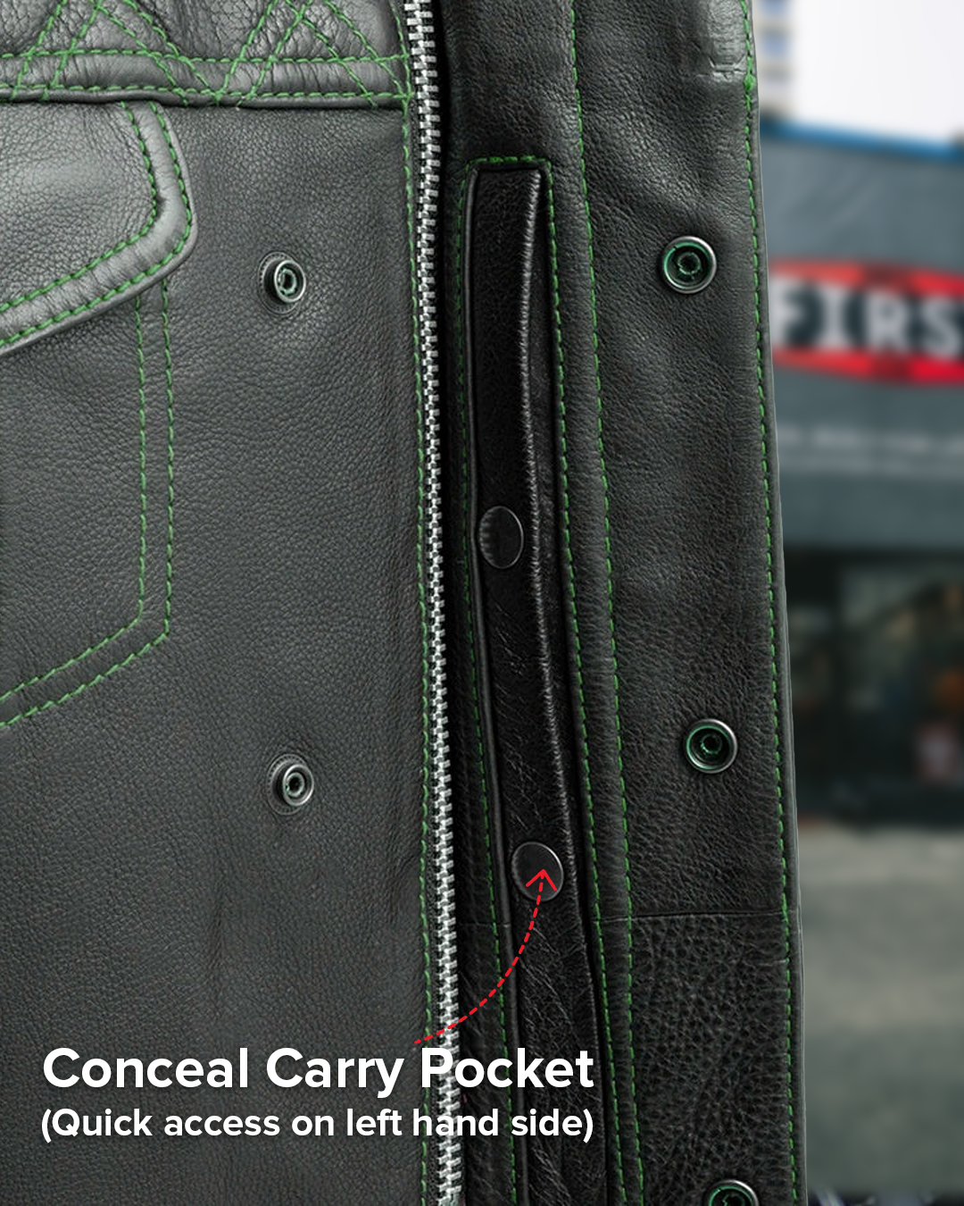 Downside Men's Motorcycle Leather Vest