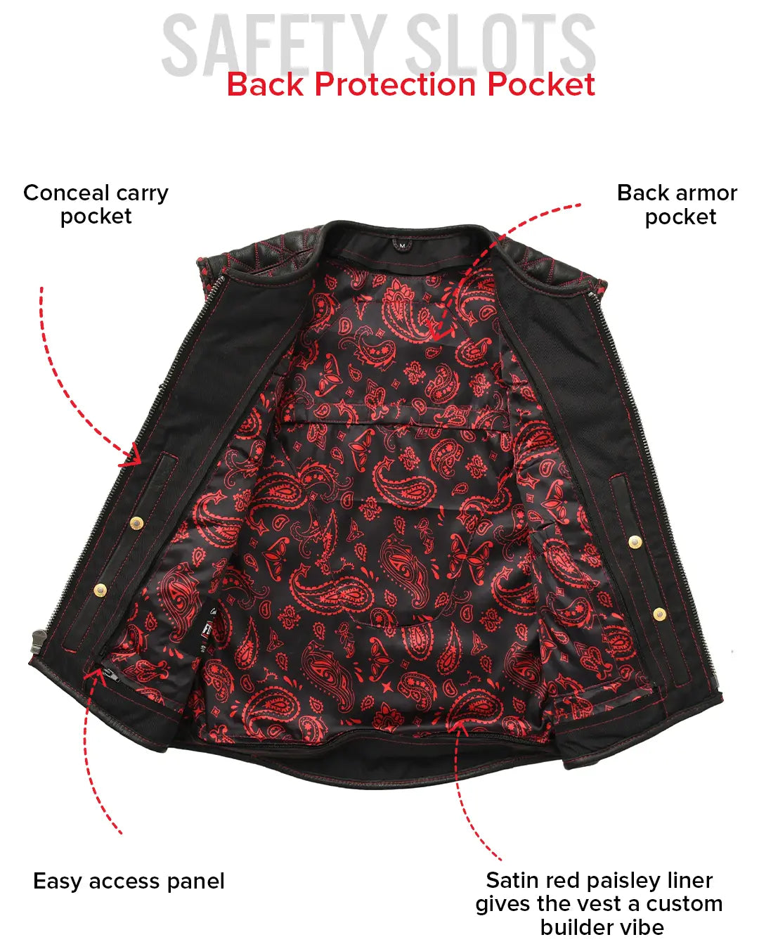 Tactical Emerald Men’s Motorcycle Leather Vest