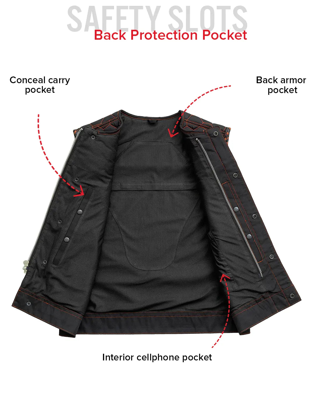 Hornet Moto Mesh Men's Club Style Vest