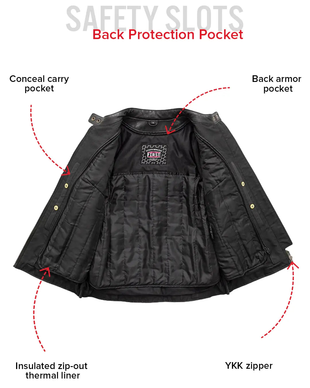 Jewel - Women's Motorcycle Leather Jacket – First MFG Co