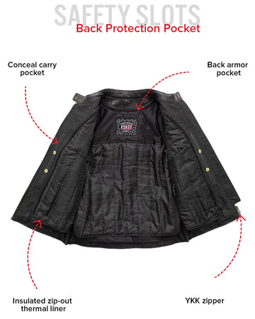 Jewel - Women's Motorcycle Leather Jacket – First MFG Co