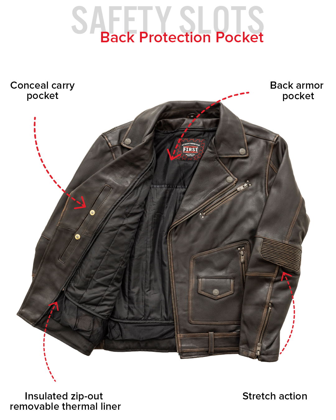 first gear leather jacket Wrath Men's Motorcycle Futterlagerung Large (Tall) SKU Color:Holographic Fabbri Anhängerkupplungsträger als Fahrradträger