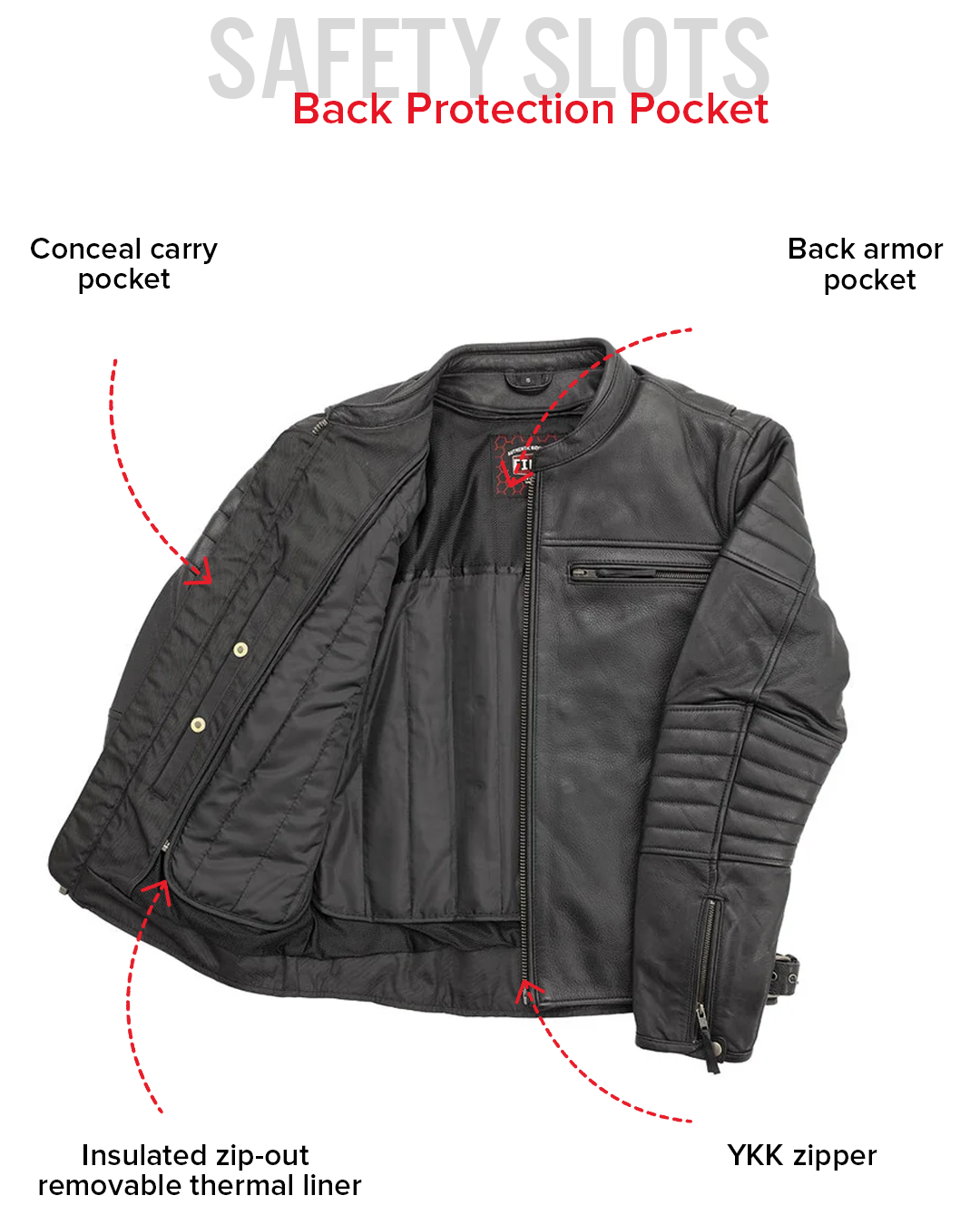 Commuter Men's Motorcycle Leather Jacket Men's Leather Jacket Jackets