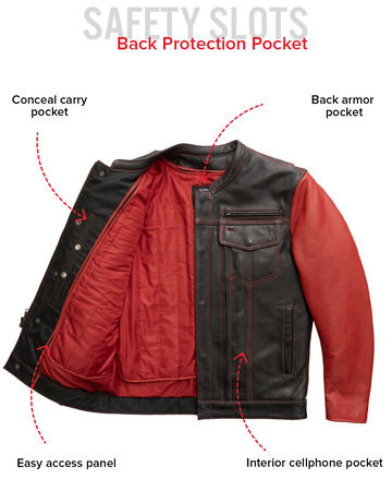ジャケット・アウター   Red Label Leather Jacket ジャケット・アウター Red Label Leather Jacket Mens Declan Red