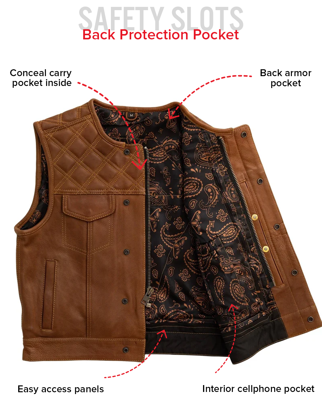 Timber Men's motorcycle leather vest (limited edition) Men's Leather Vest Vests