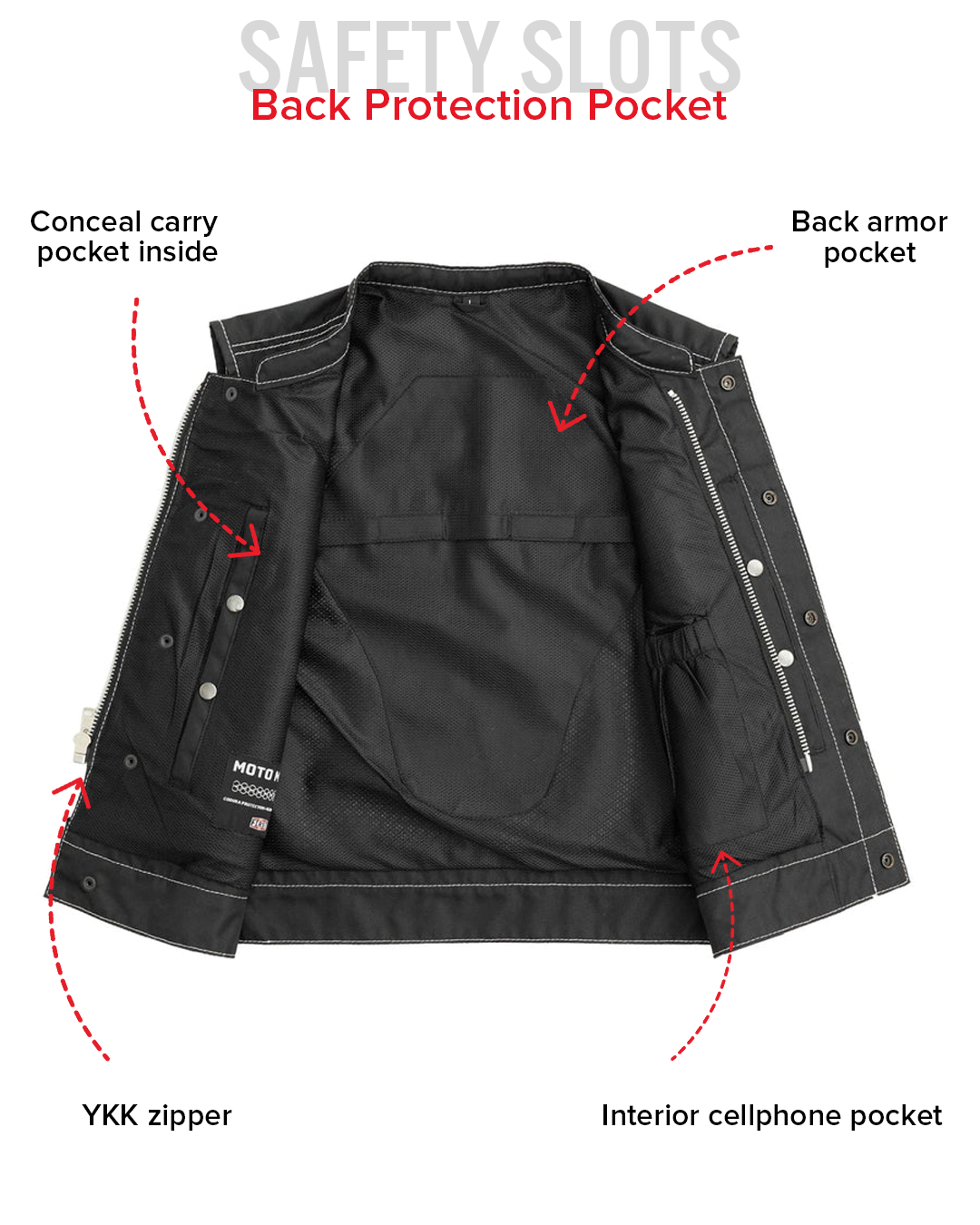 Lowrider Moto Mesh Men's Motorcycle Vest