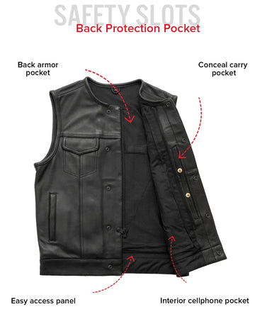 Highside Men's Motorcycle Leather Vest – First MFG Co
