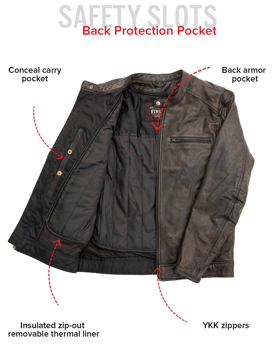 Hipster Men's Motorcycle Leather Jacket – First MFG Co