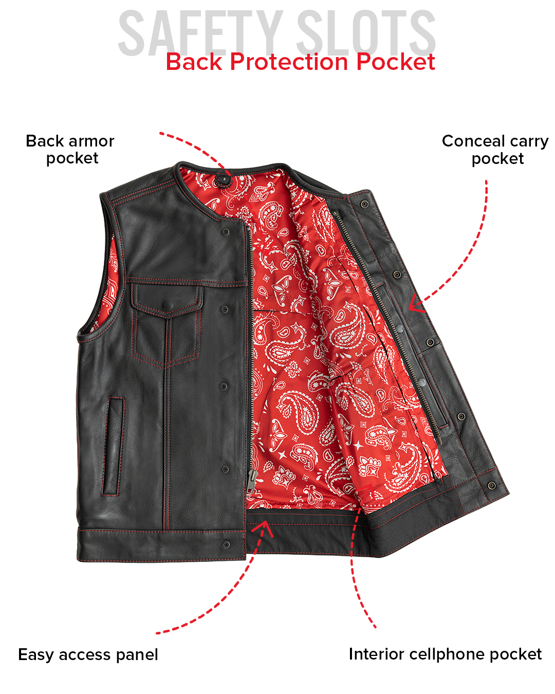 Bandit Men's Leather Motorcycle Vest Men's Leather Vest Vests