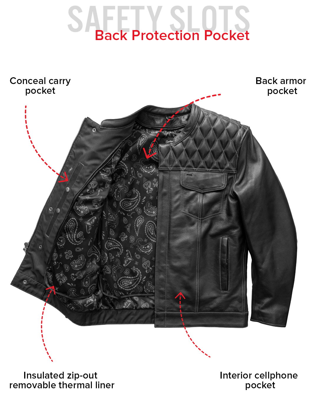 Cinder Men's Cafe Style Leather Jacket