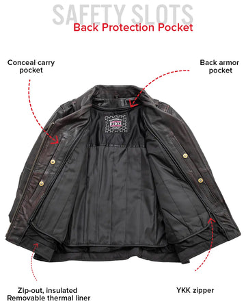 Wildside Motorcycle Leather Jacket – First Manufacturing Co