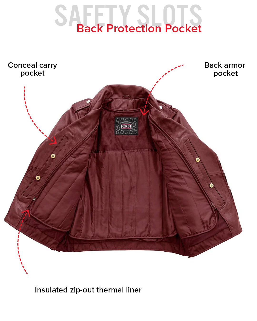 Popstar Women's Motorcycle Leather Jacket - Oxblood Women's Leather Jacket Jackets