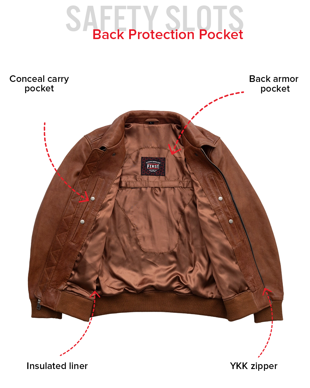 Moto Bomber - Men's Leather Jacket