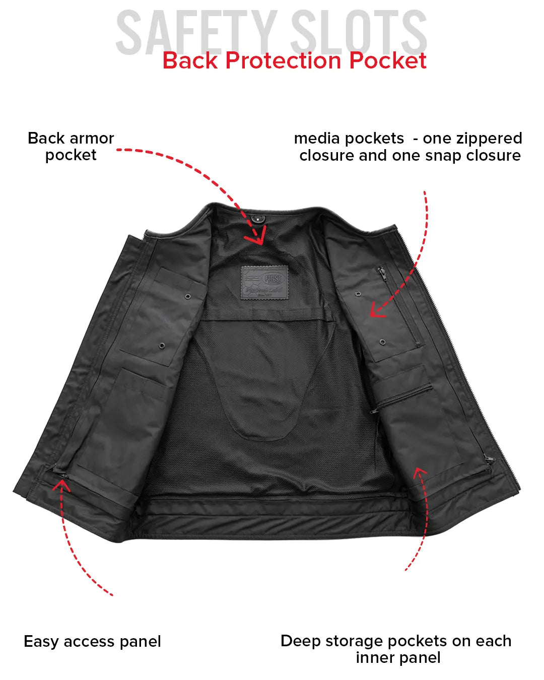 Unbeatable Men's Motorcycle Leather Vest Men's Leather Vest Vests