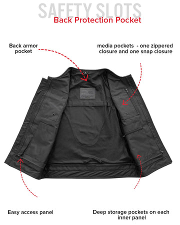 Unbeatable Men's Motorcycle Leather Vest – First MFG Co