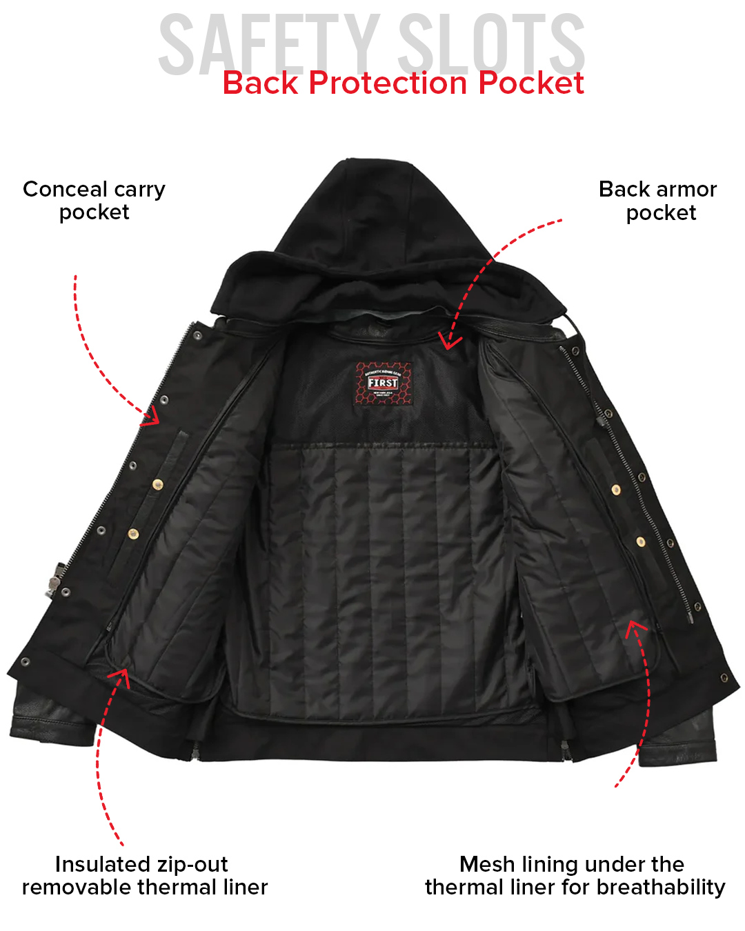 Nightstrike Men’s Motorcycle Leather Jacket Men's Leather Jacket Jackets