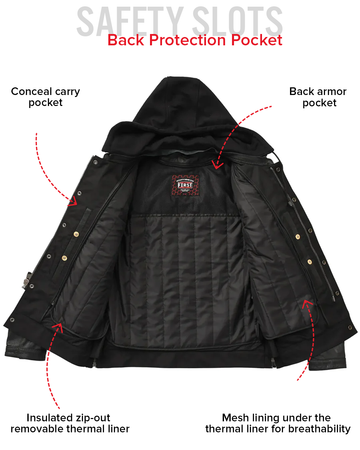 Nightstrike Men's Motorcycle Leather Jacket