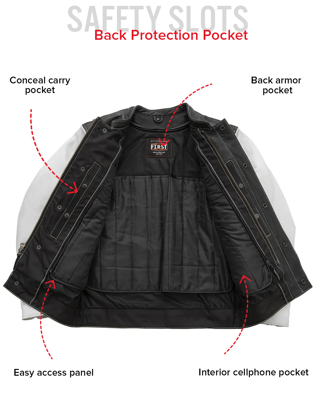 Vincent Mens Cafe Style Leather Jacket – First Manufacturing