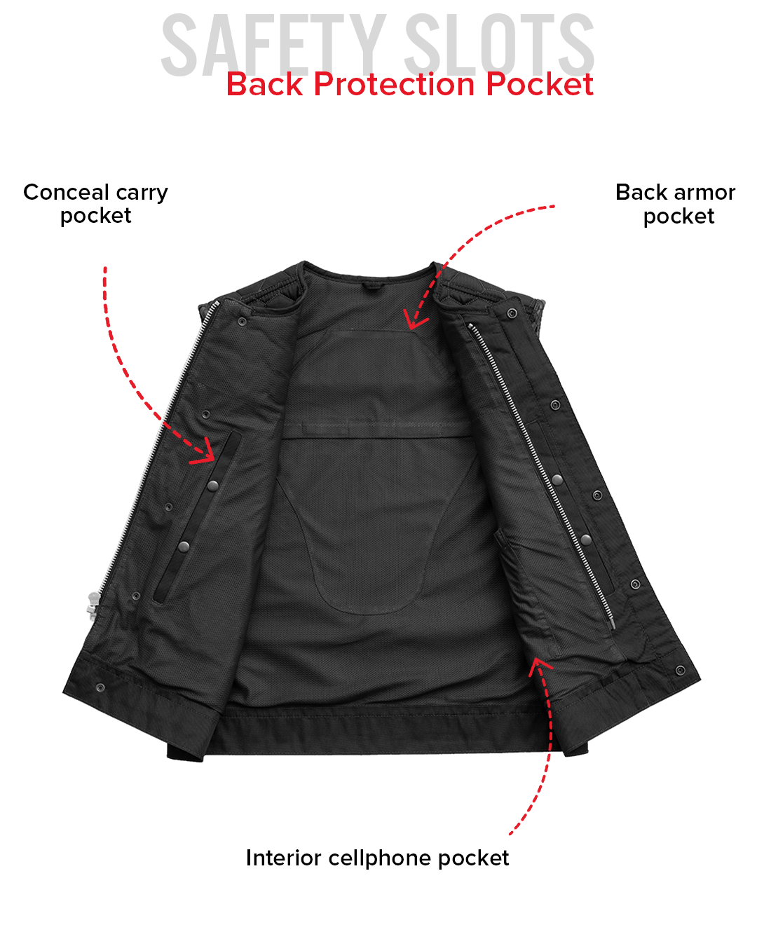 Lowside Hornet Moto Mesh Men's Club Style Vest