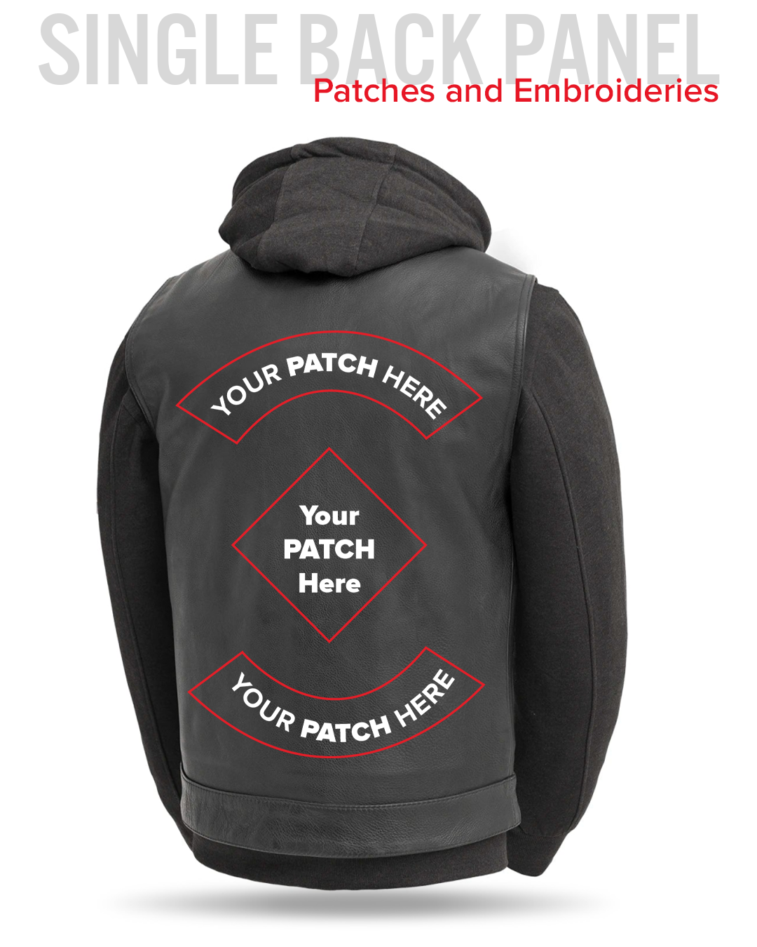 Kent Men's Motorcycle Leather Vest and Hoodie Men's Hoodie First Manufacturing Company