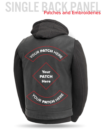 Kent Mens Motorcycle Leather Vest and Hoodie - First MFG Co