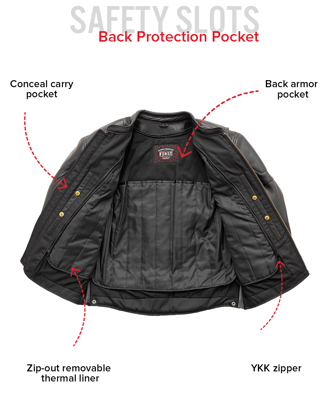 Chaos - Men's Leather Motorcycle Jacket Men's Leather Jacket Jackets