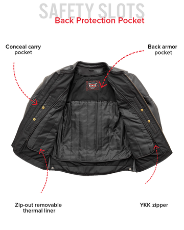 Chaos - Men's Leather Motorcycle Jacket – First MFG Co