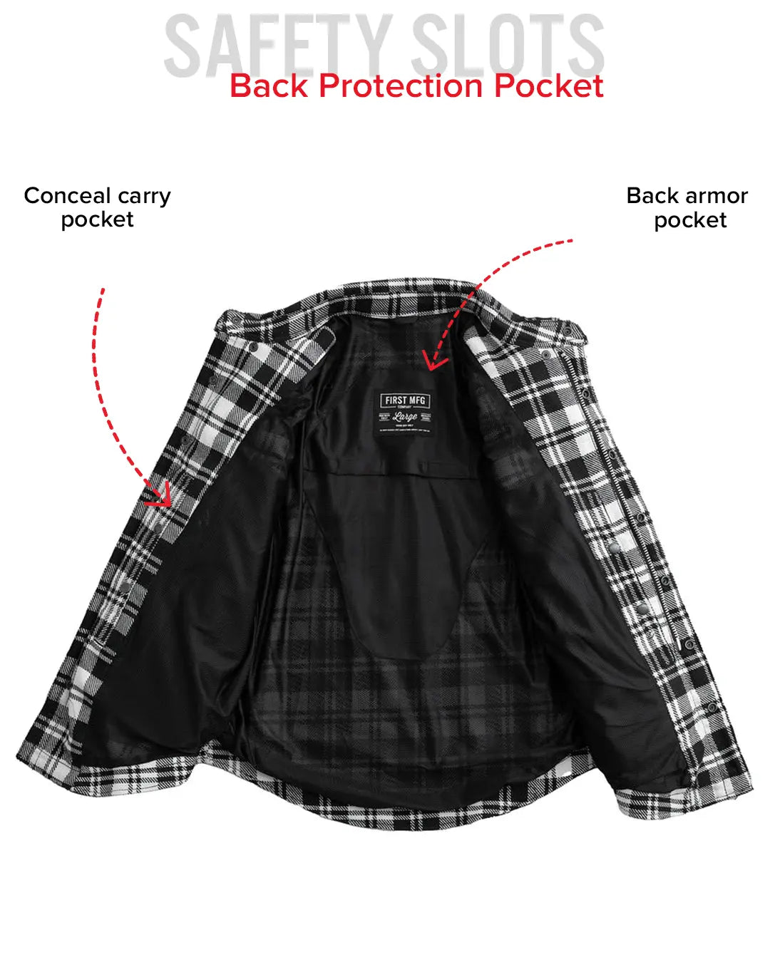Canvas Moto Flannel Men's Shirt First Manufacturing Company