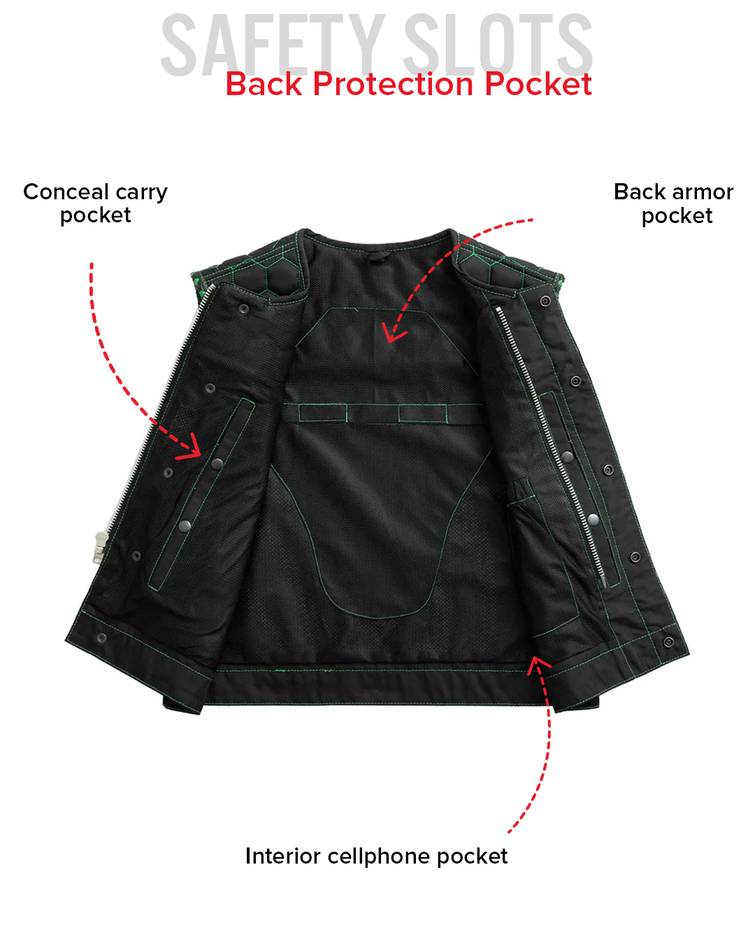 Lowside Hornet Moto Mesh Men's Club Style Vest