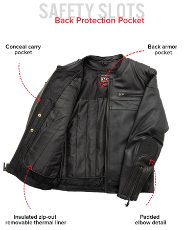 Nemesis Men's Motorcycle Leather Jacket – First MFG Co