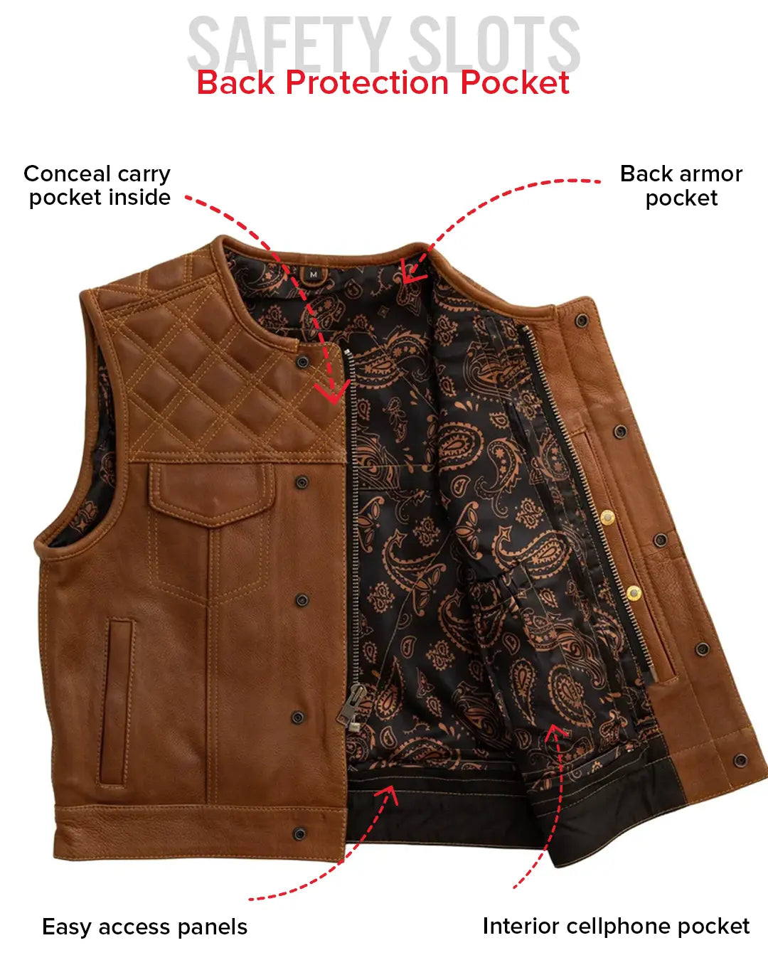 Timber Men's motorcycle leather vest (limited edition) Men's Leather Vest Vests