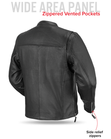 【えいぼー】leather jacket Ace Men's Motorcycle Leather Jacket - First MFG Co