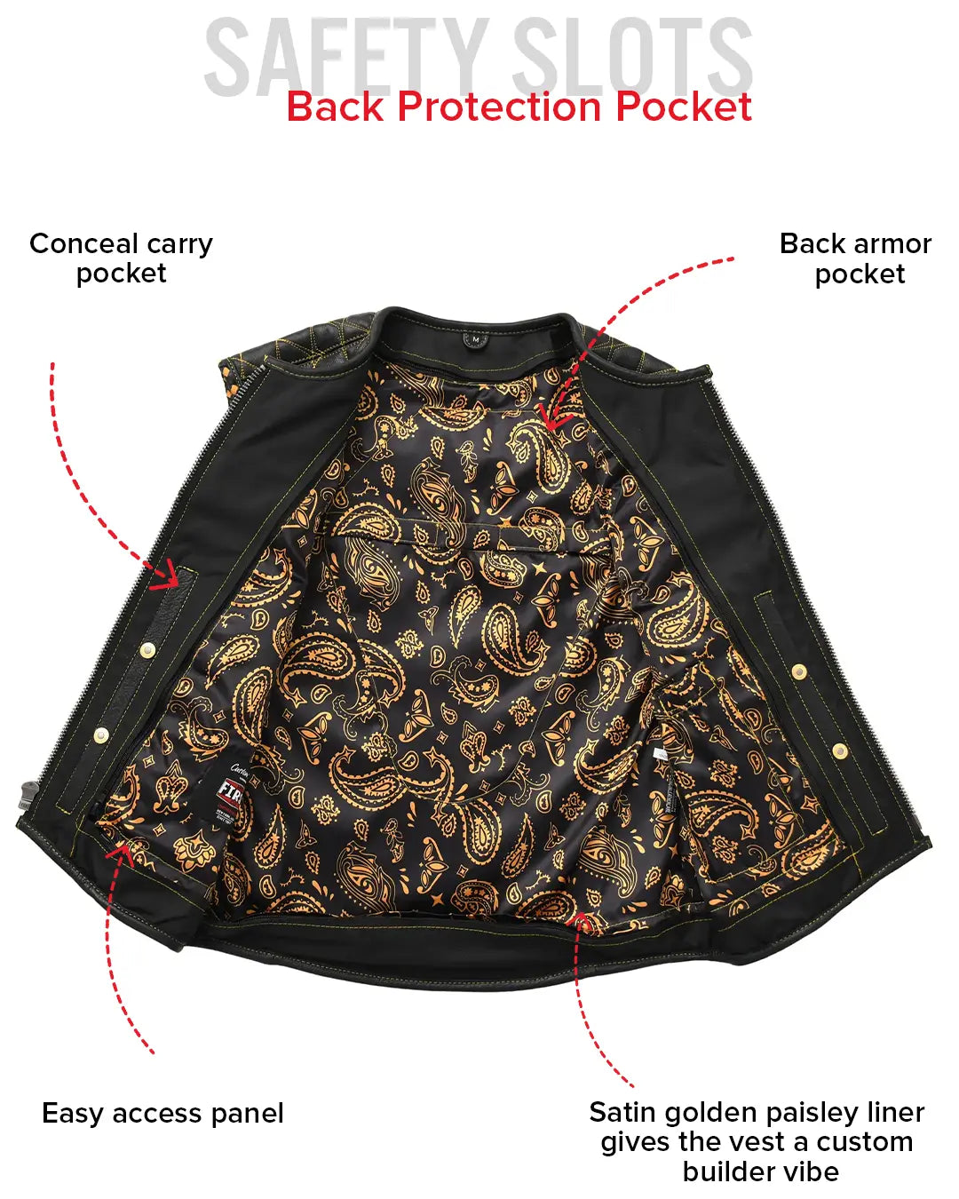 Tactical Emerald Men’s Motorcycle Leather Vest