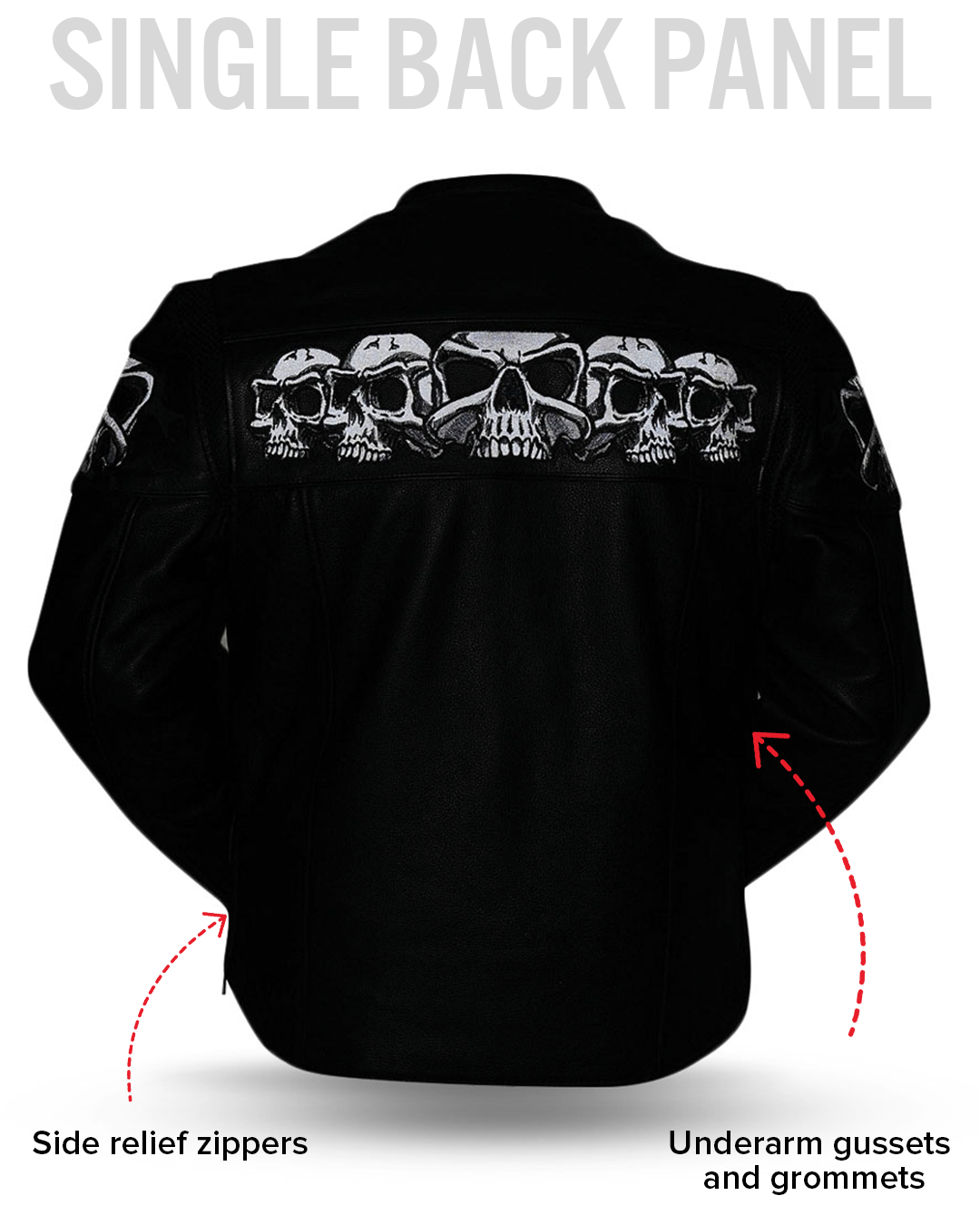 Savage Skulls Men's Motorcycle Leather Jacket – First MFG Co
