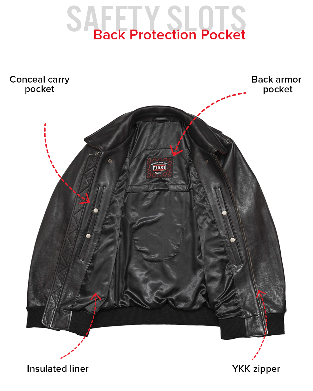 Moto Bomber - Men's Leather Jacket Men's Leather Jacket Jackets