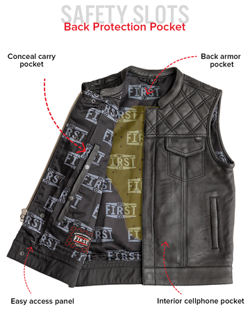 FMCo Men's Signature Leather Vest – First MFG Co FMCo Men's Signature Leather Vest – First MFG Co