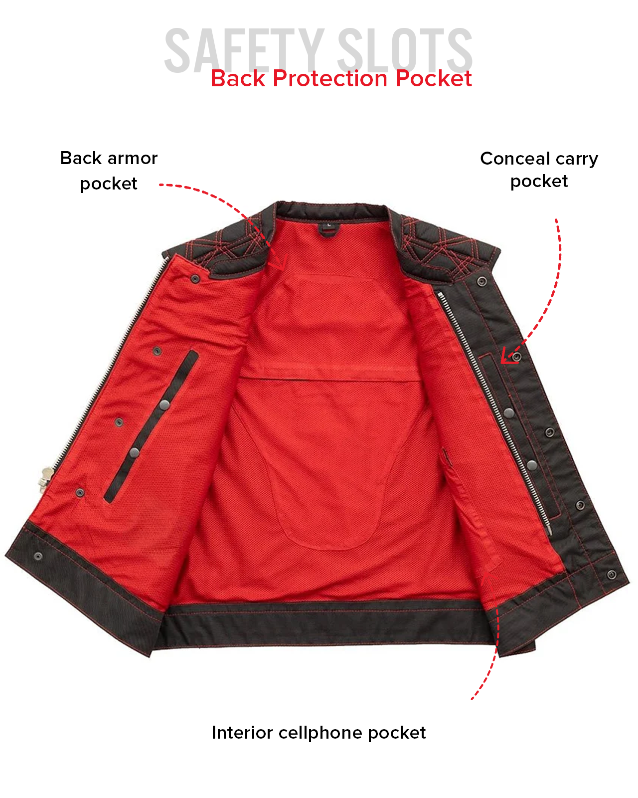 Upside Moto Mesh Men's Motorcycle Vest Men's Moto Mesh Vest Vests