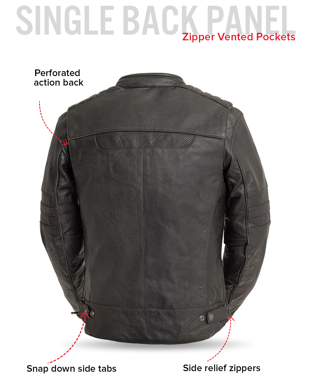 BiTurbo - Men's Leather Motorcycle Jacket Men's Leather Jacket Jackets