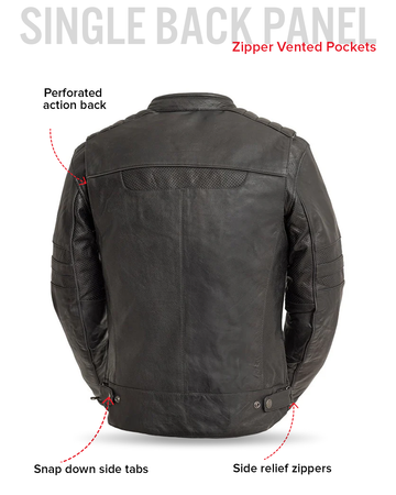 BiTurbo - Men's Leather Motorcycle Jacket – First MFG Co