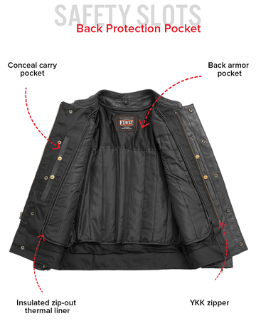 Raider Men's Motorcycle Leather Jacket - First MFG Co Raider Men's Motorcycle Leather Jacket - First MFG Co