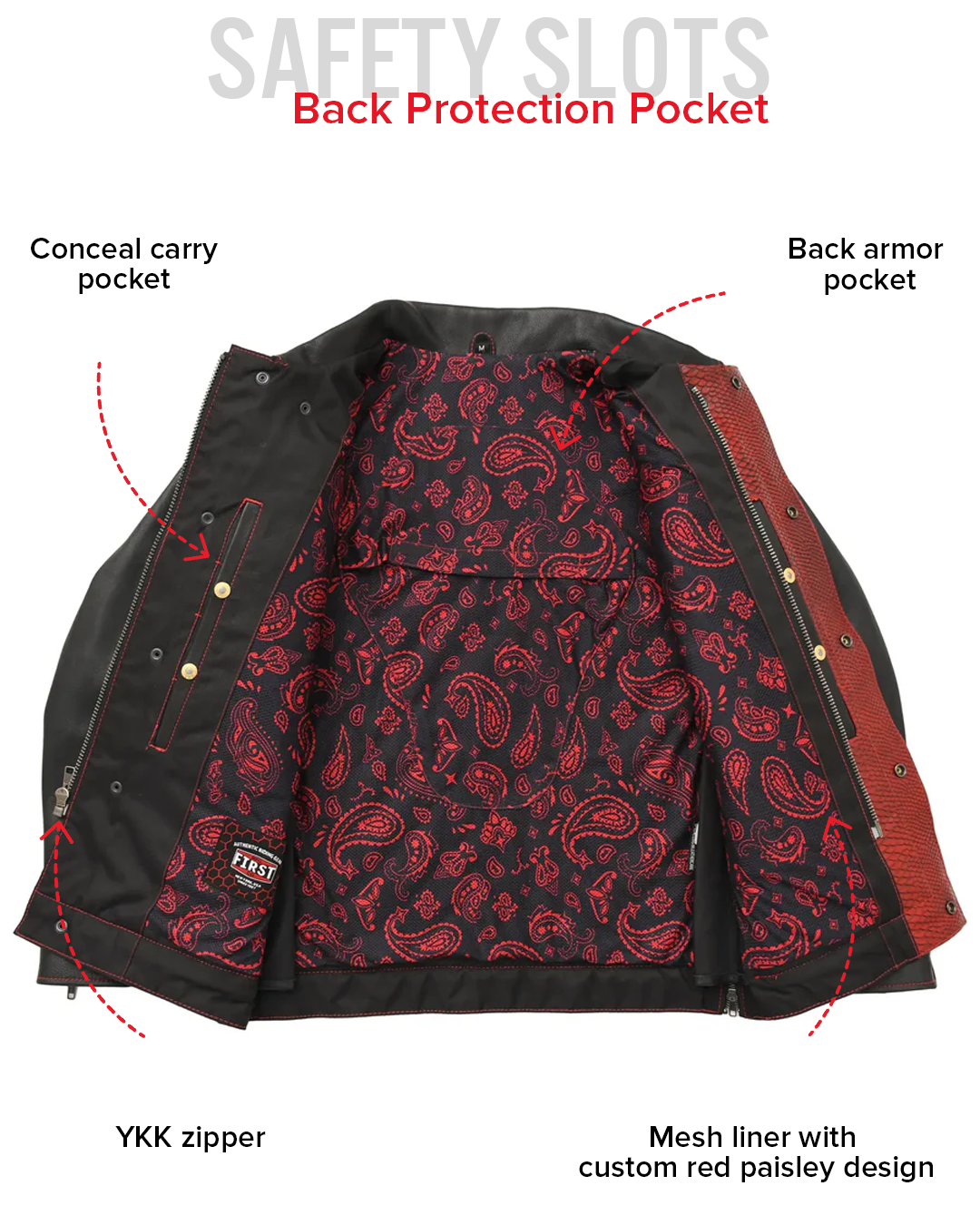 Redstrike Men’s Motorcycle Leather Jacket Men's Leather Jacket Jackets