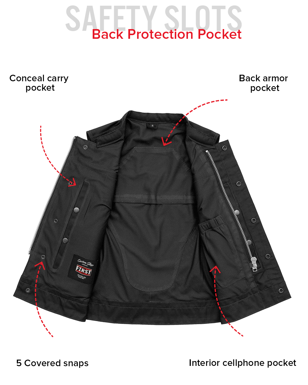 Jessica Moto Mesh Women's Motorcycle Vest Women's Moto Mesh Vest Vests