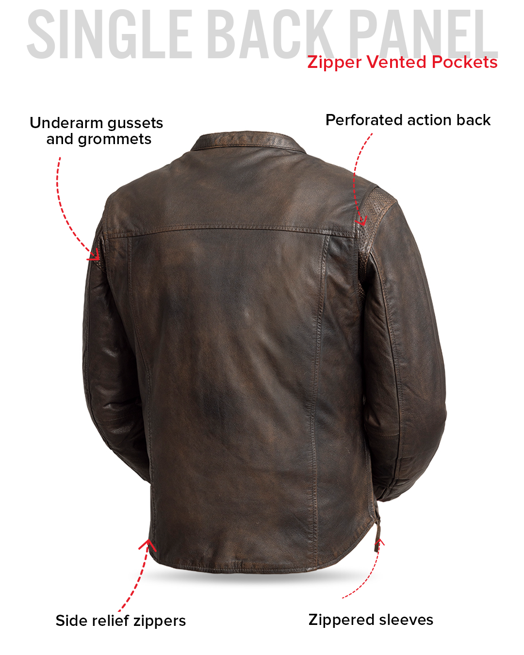 Rocky Men's Motorcycle Leather Jacket – First MFG Co