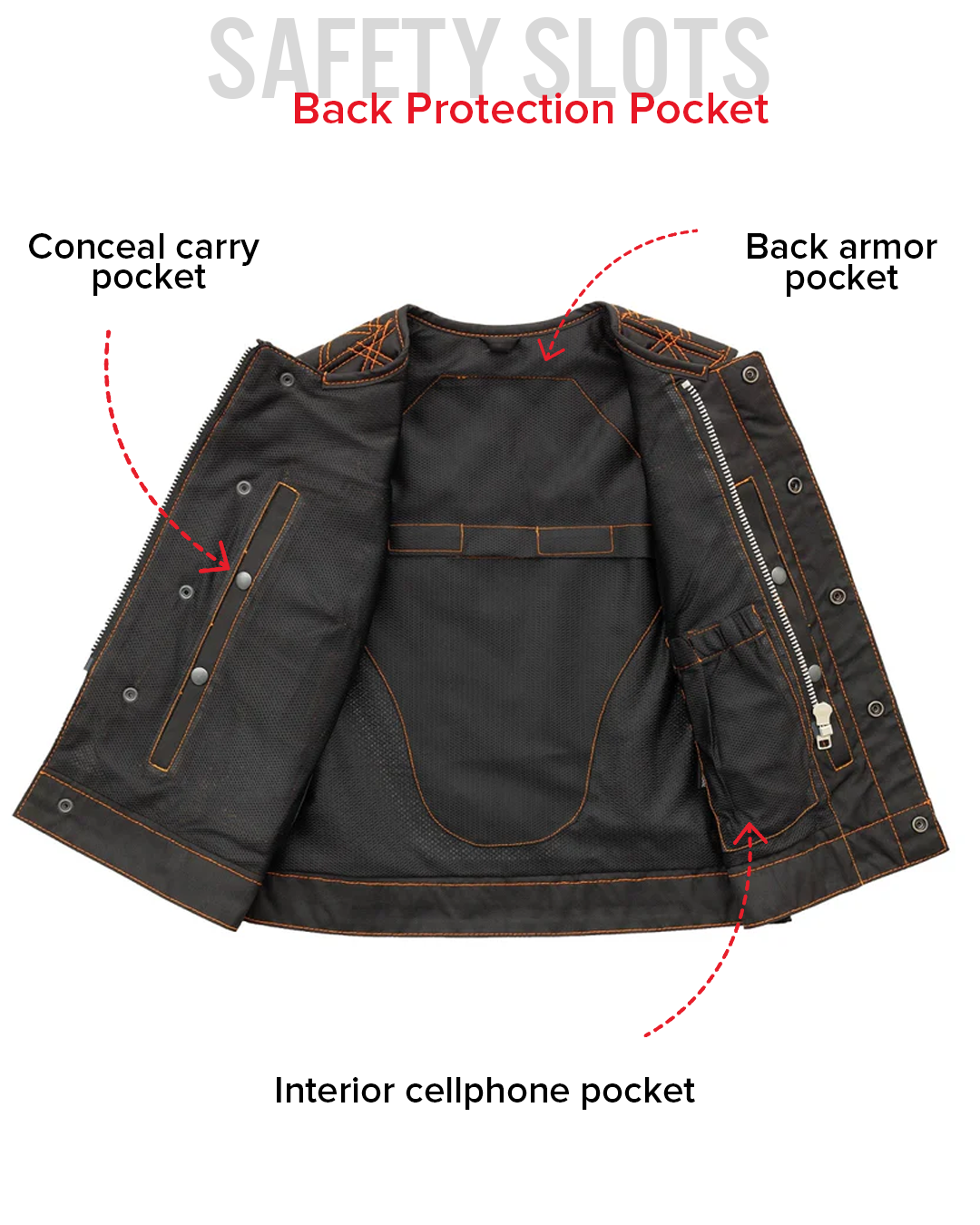 Bonnie Moto Mesh Women's Motorcycle Vest - Diamond Quilt Women's Moto Mesh Vest Vests