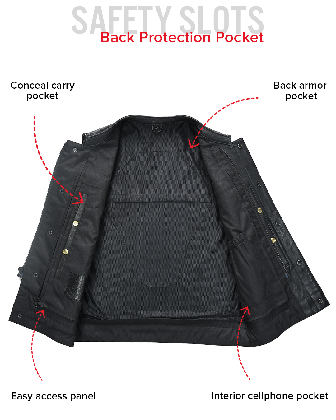 Sharp Shooter Men's Motorcycle Leather Vest