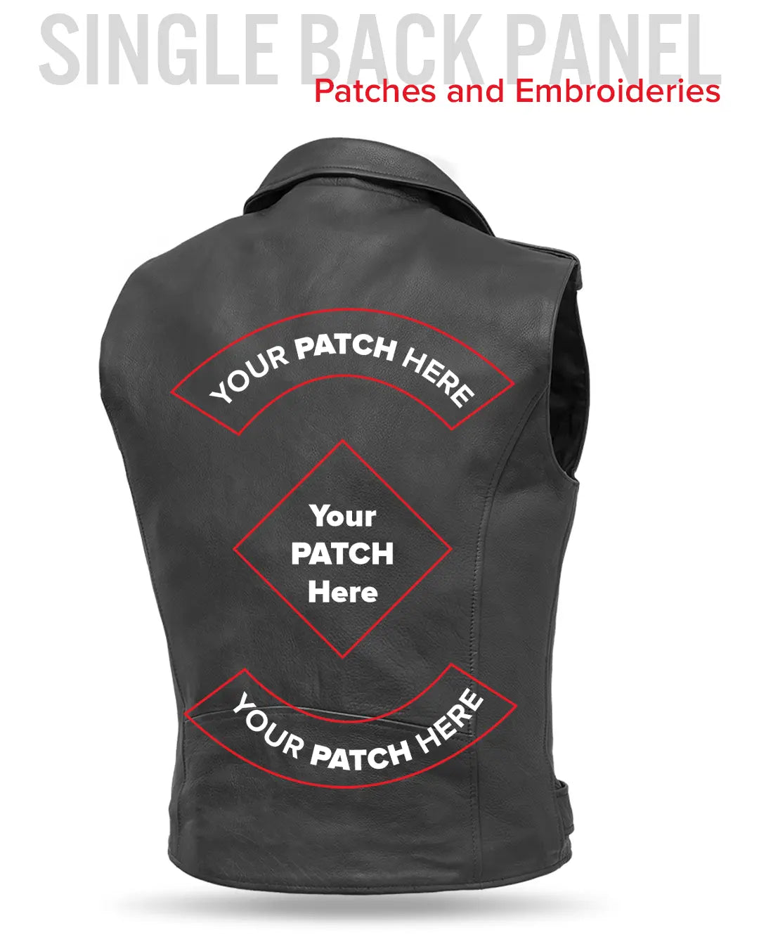 Rockin - Men's Motorcycle Leather Vest Men's Leather Vest Vests