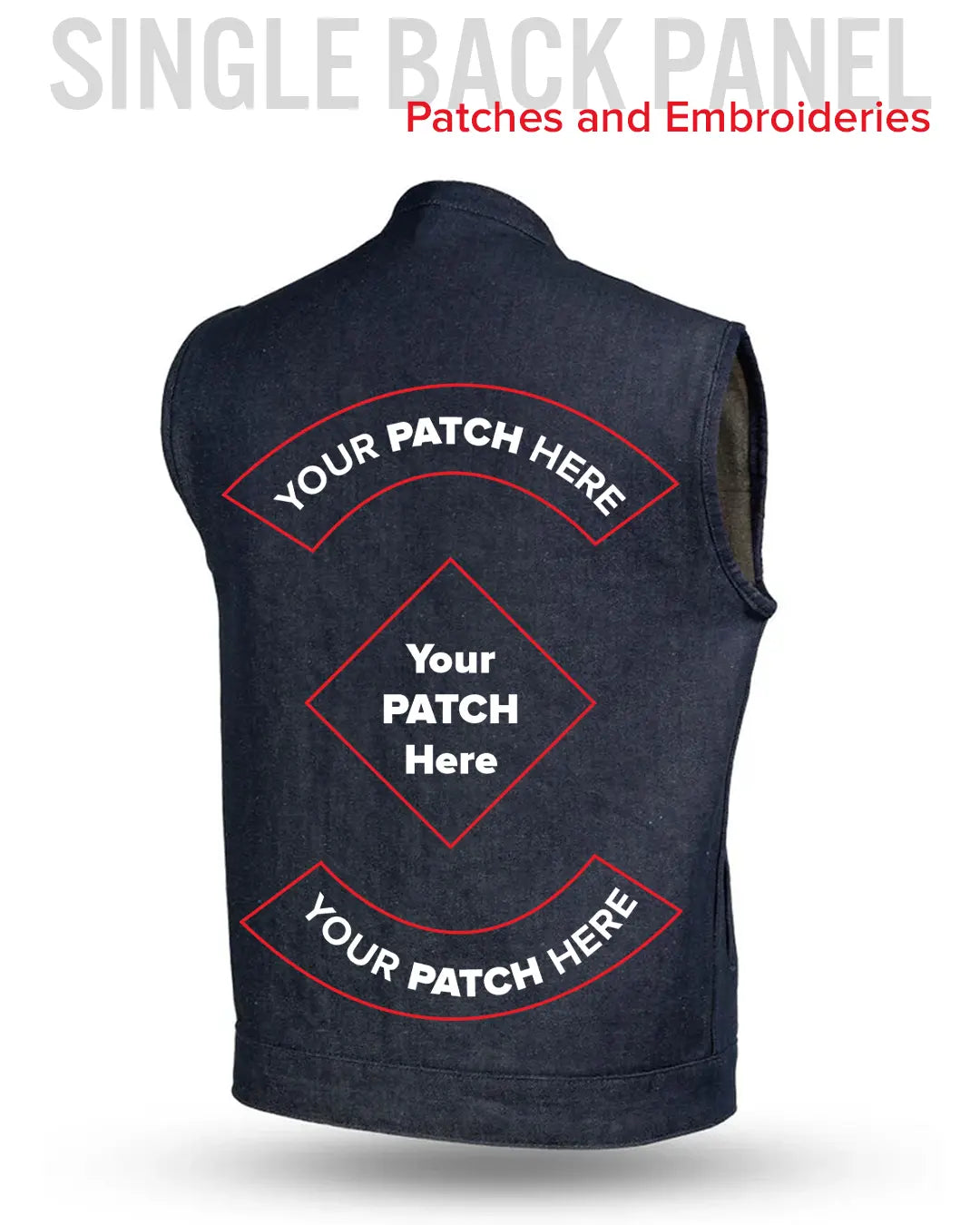 Kershaw - Men's Motorcycle Denim Vest (Black) - First MFG Co