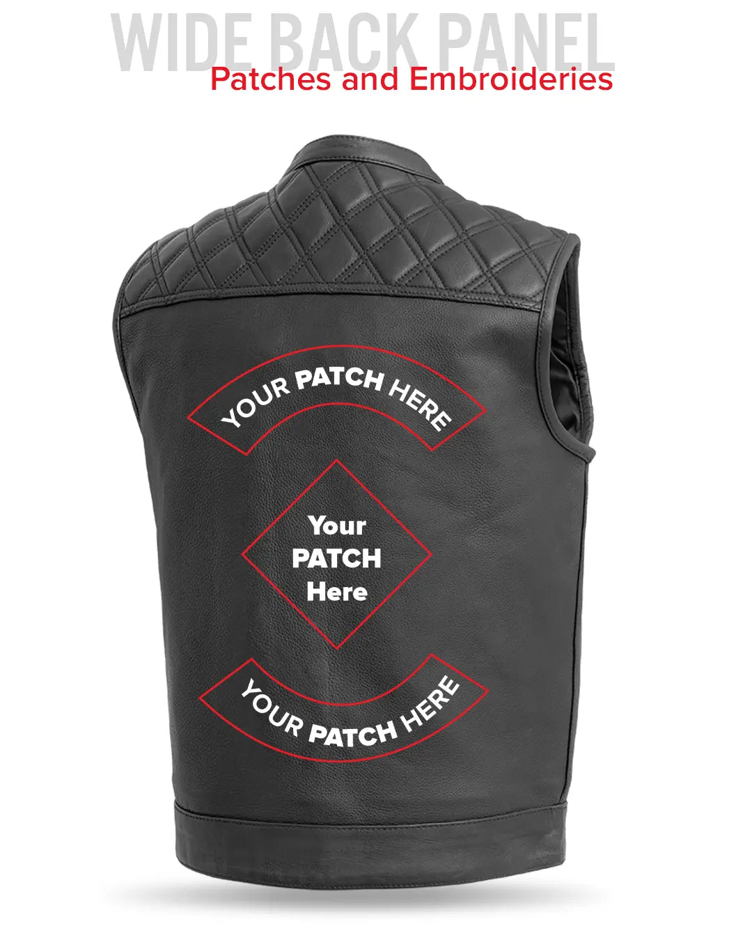 Downside Men's Motorcycle Leather Vest